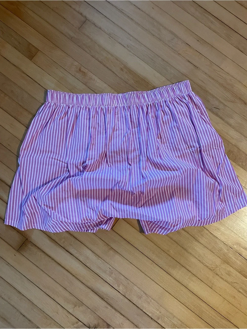 POLO RALPH LAUREN Boxer Shorts Sleep Loungewear Pink White Stripe Unisex Large